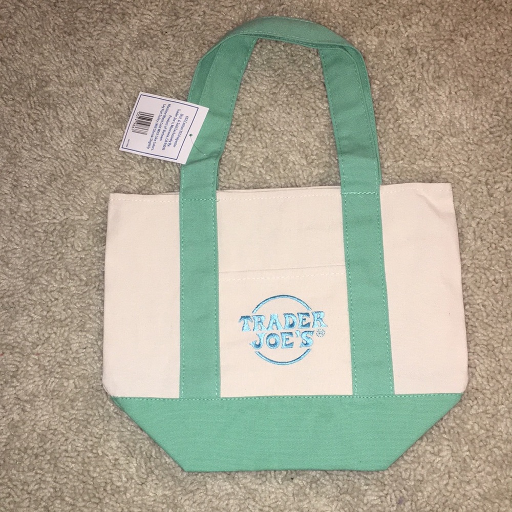Trader Joe’s Mini Pastel Canvas Tote Bag - Picture 4 of 7